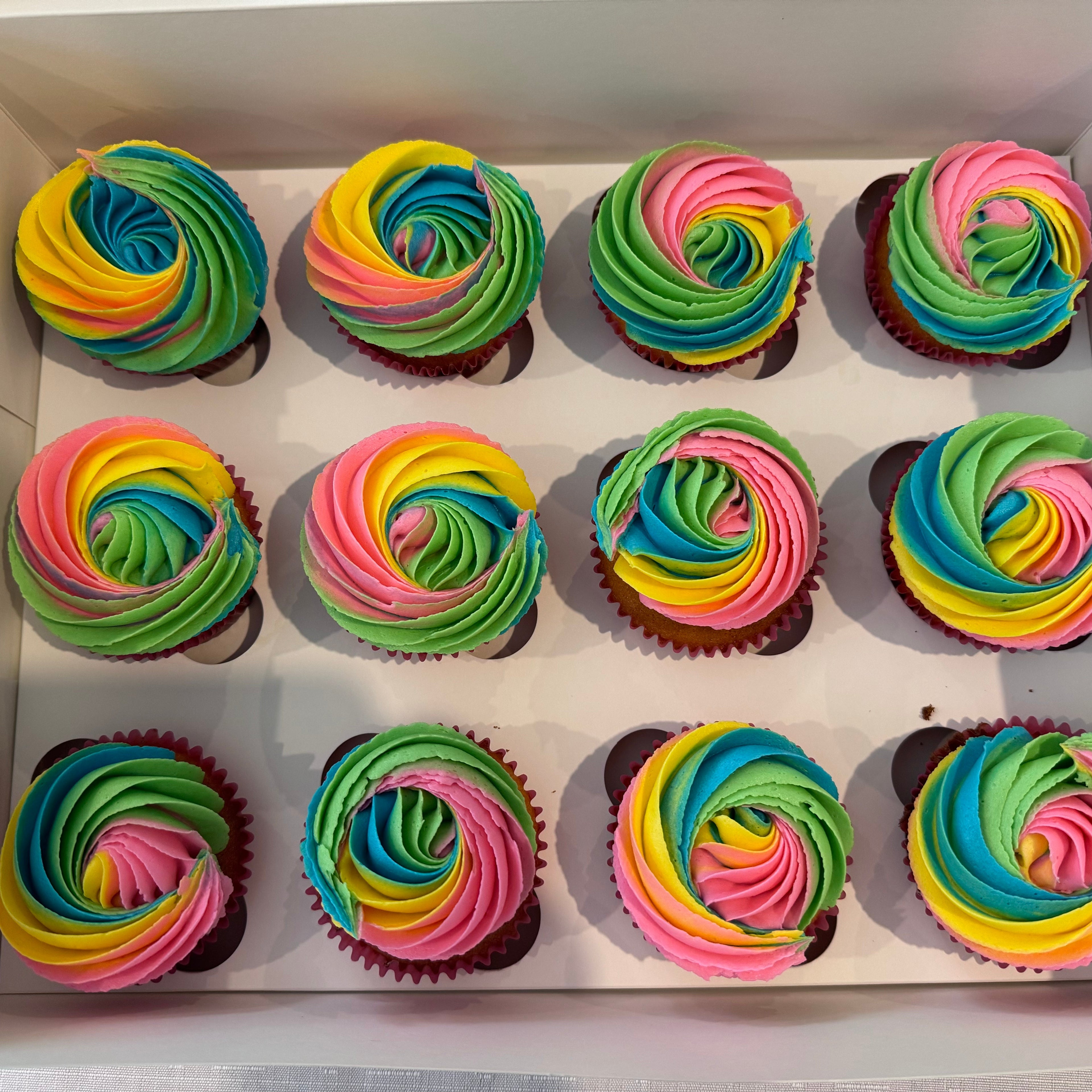 Rainbow Cupcakes