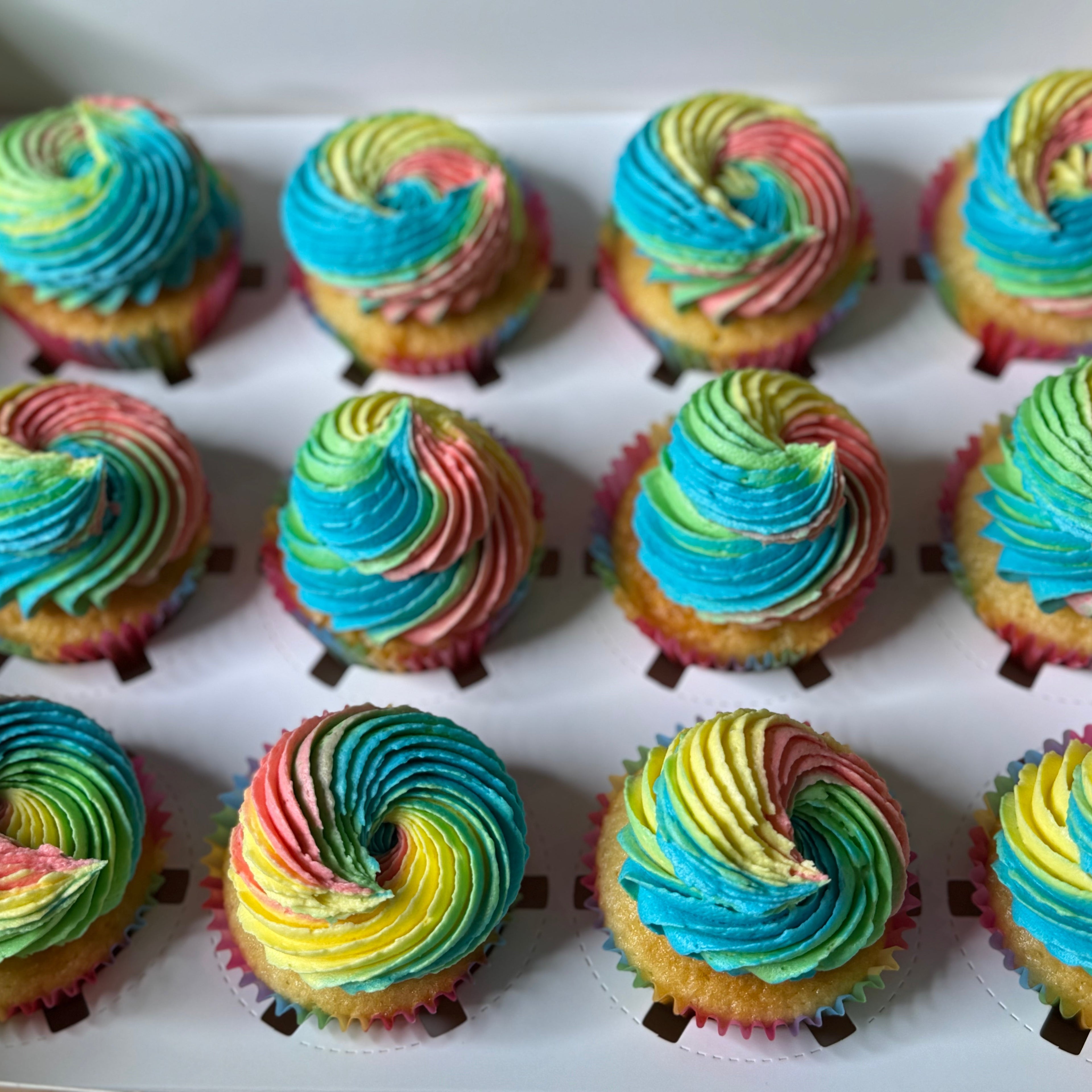 Rainbow Cupcakes