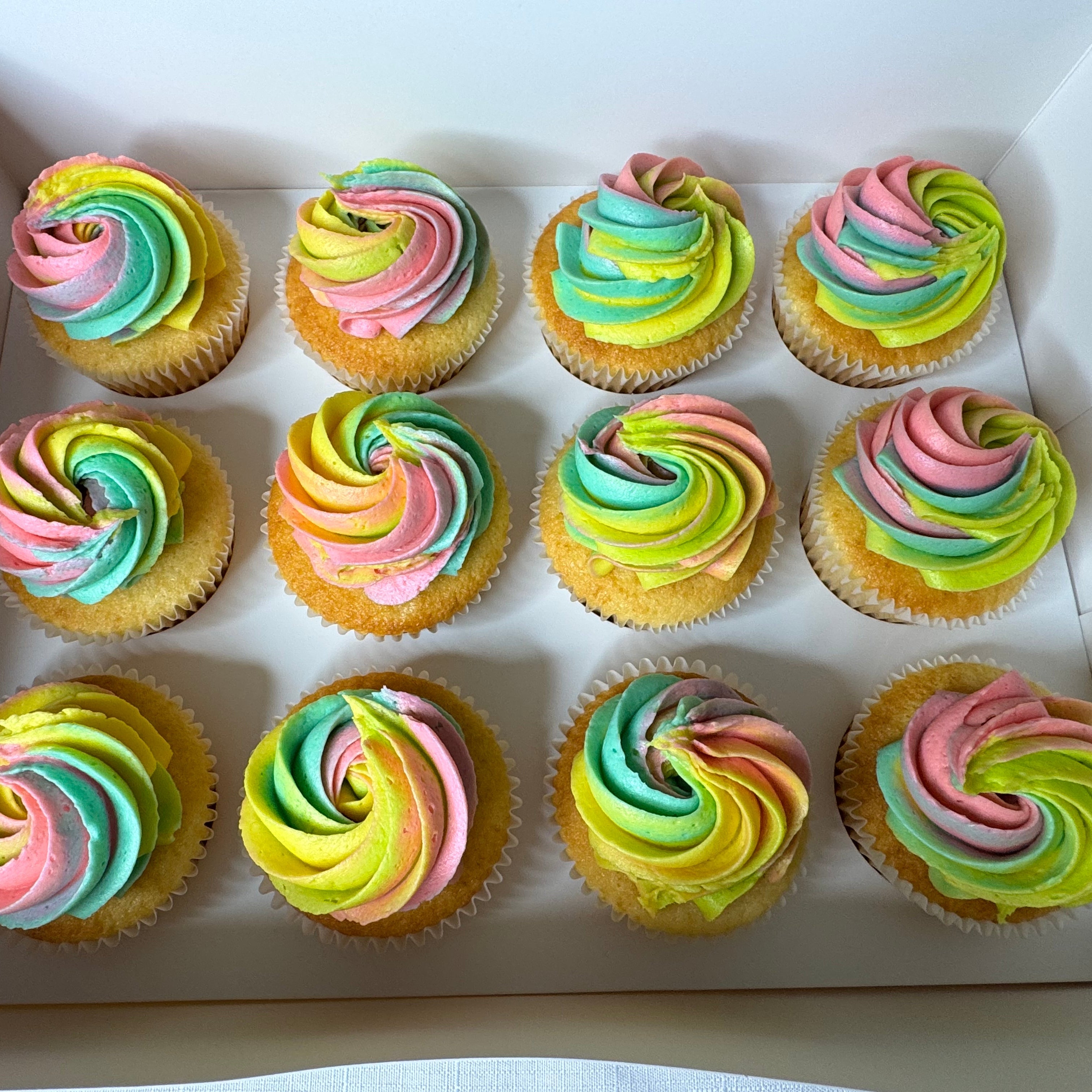 Rainbow Cupcakes