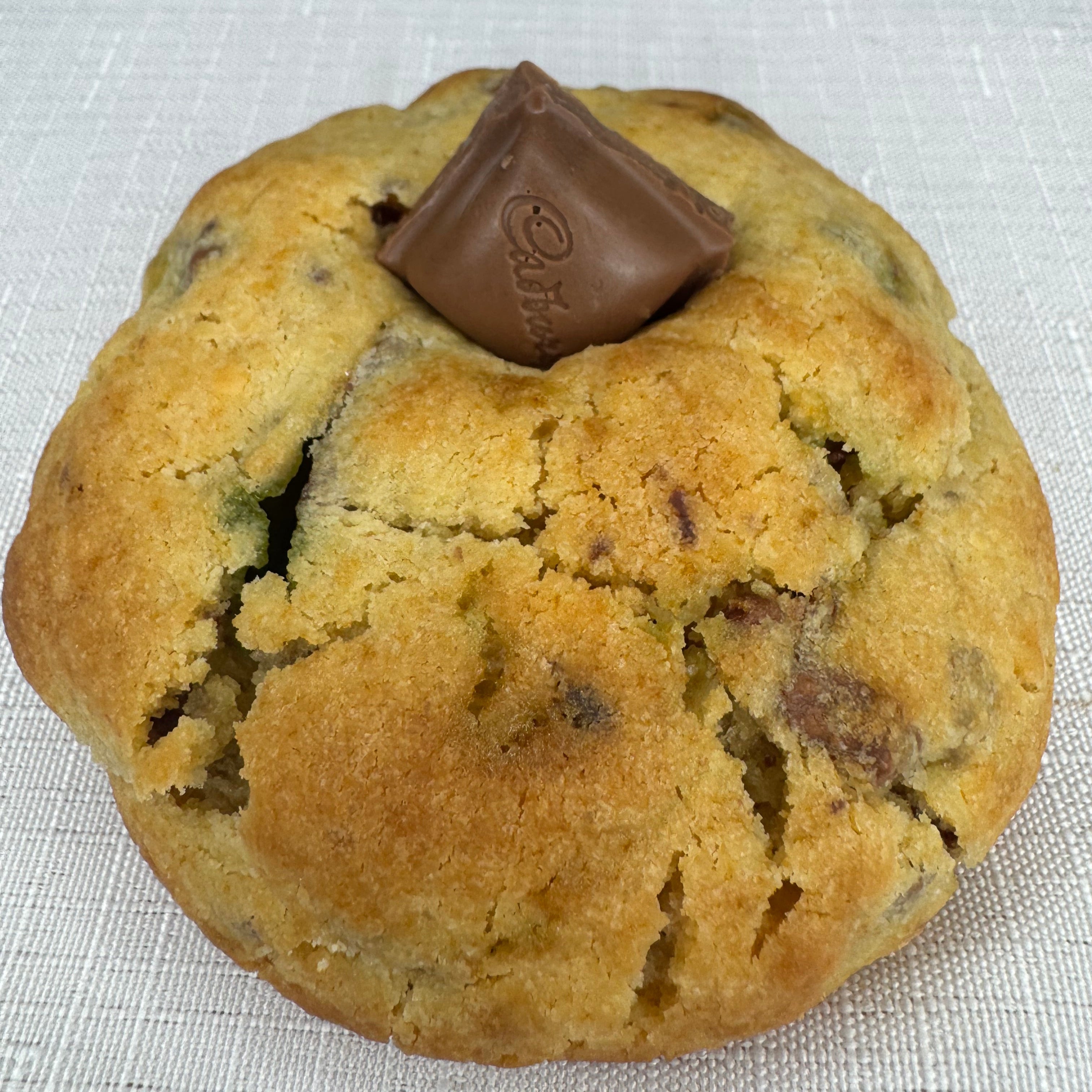 Peppermint chocolate stuffed cookie