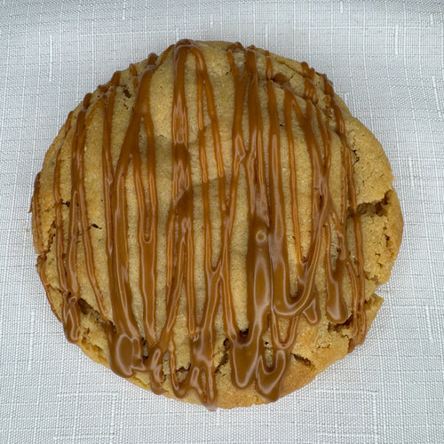 Biscoff stuffed white choc chip cookie